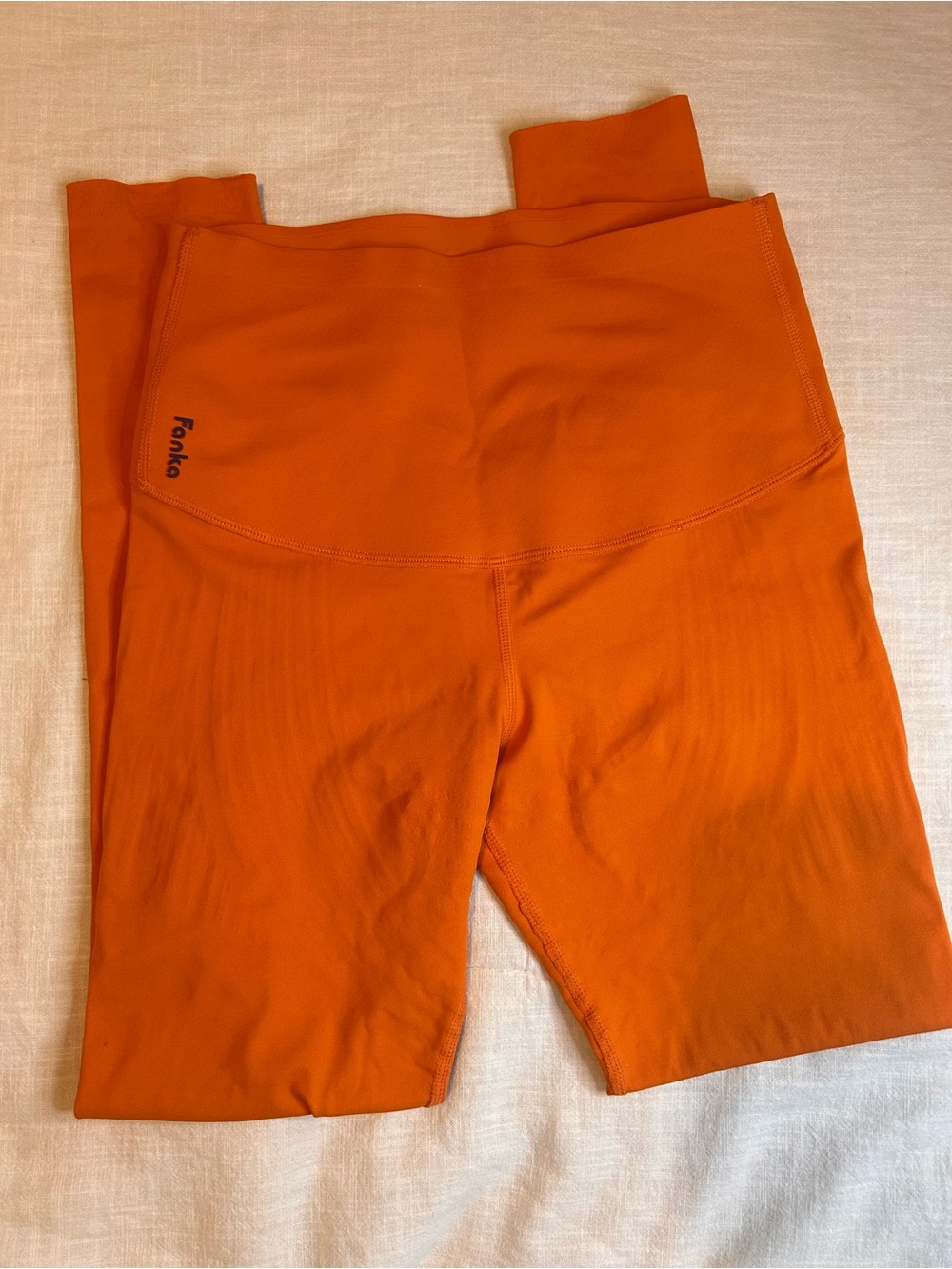 Fanka Orange sculpted workout Legging with back pockets